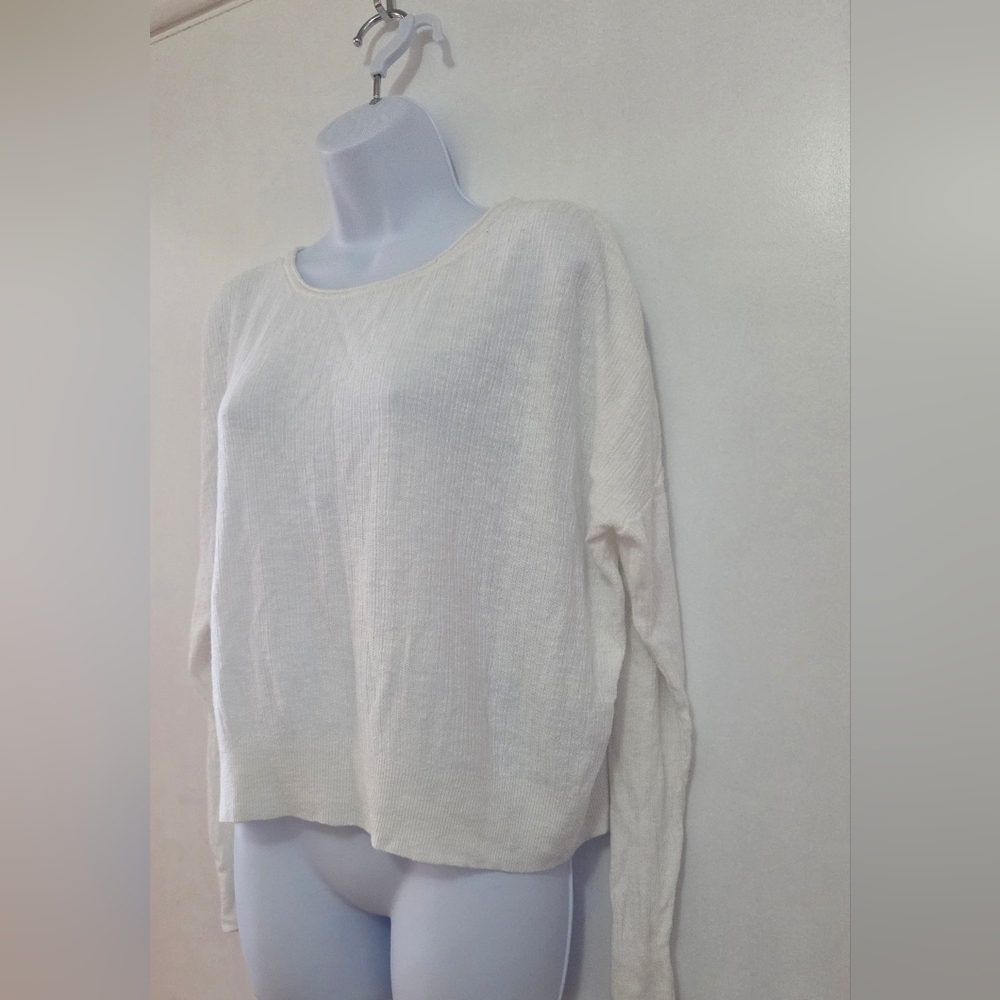 Banana Republic Rubbed Cream Long Sleeve Sweater Size Large